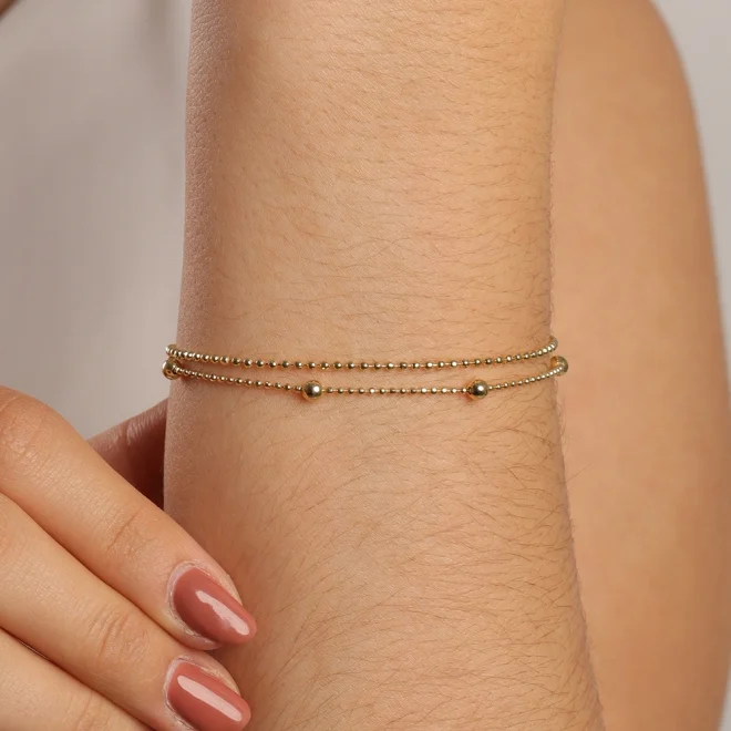 PULSEIRA DUPLA BOLINHAS