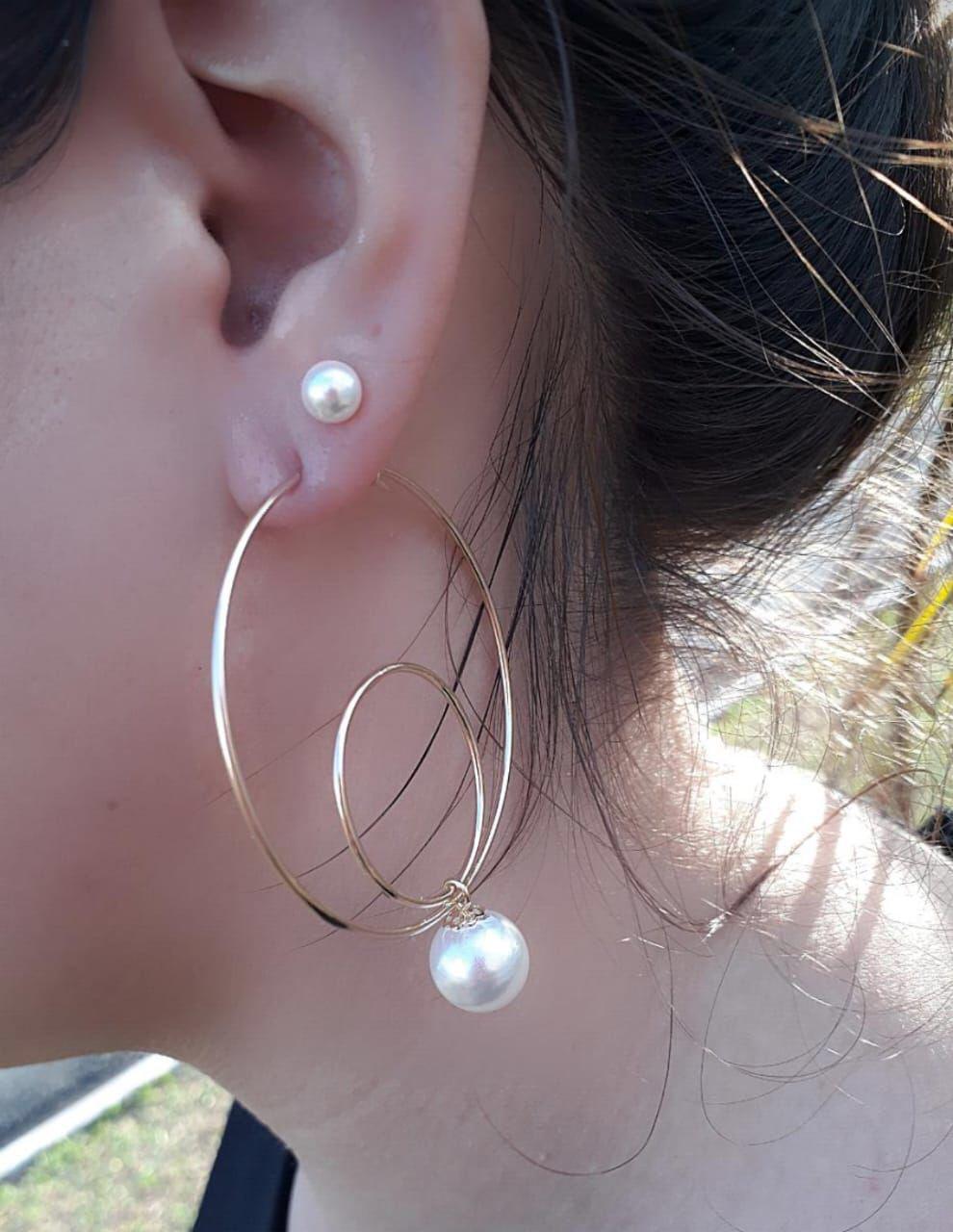 Brinco Argola com Pérola