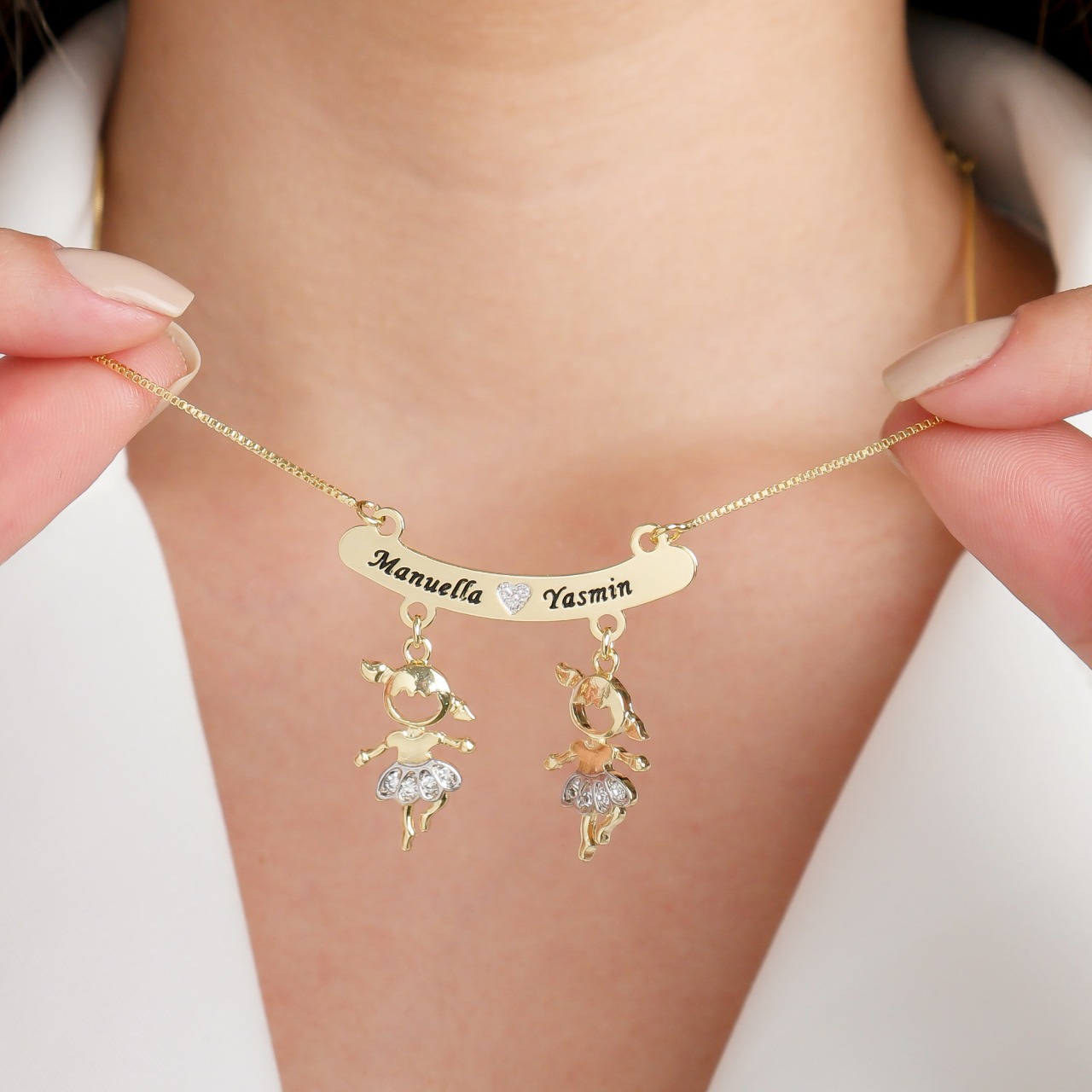 Colar Canga Filhos ( Bailarina/ Jogador de Futebol)