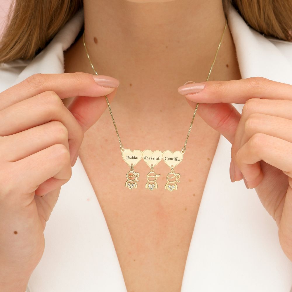Colar Canga Personalizado Dois Filhos