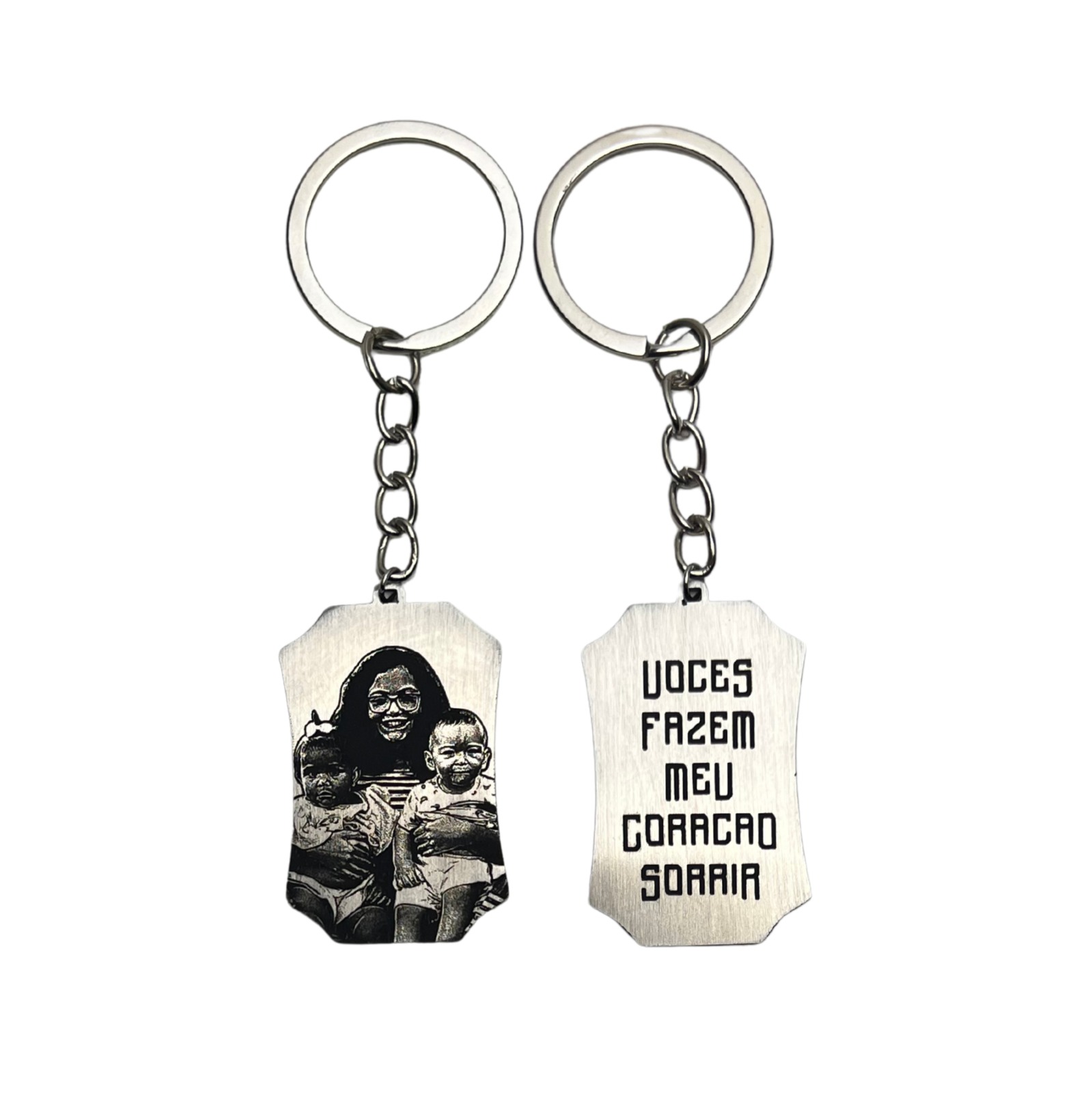 CHAVEIRO PERSONALIZADO FOTO OU FRASE AÇO