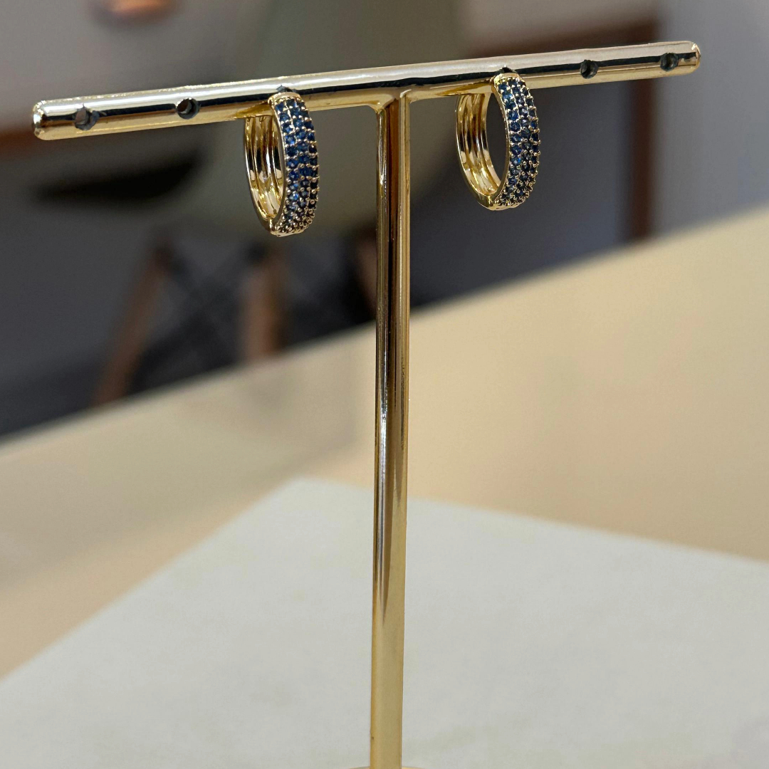 ARGOLA CRAVEJADA AZUL G