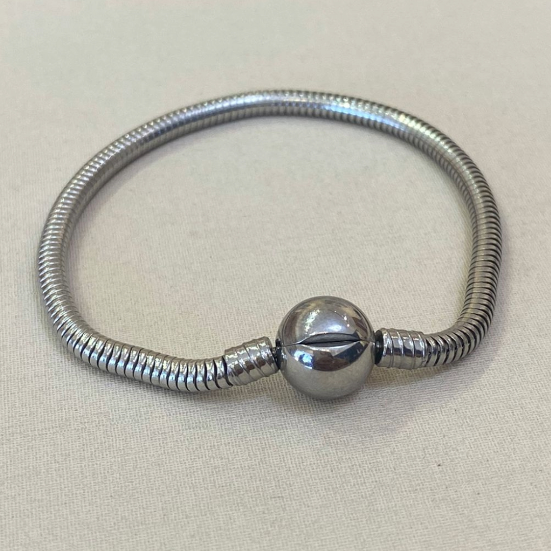 PULSEIRA AÇO PANDORA 17CM FECHO BOLINHA