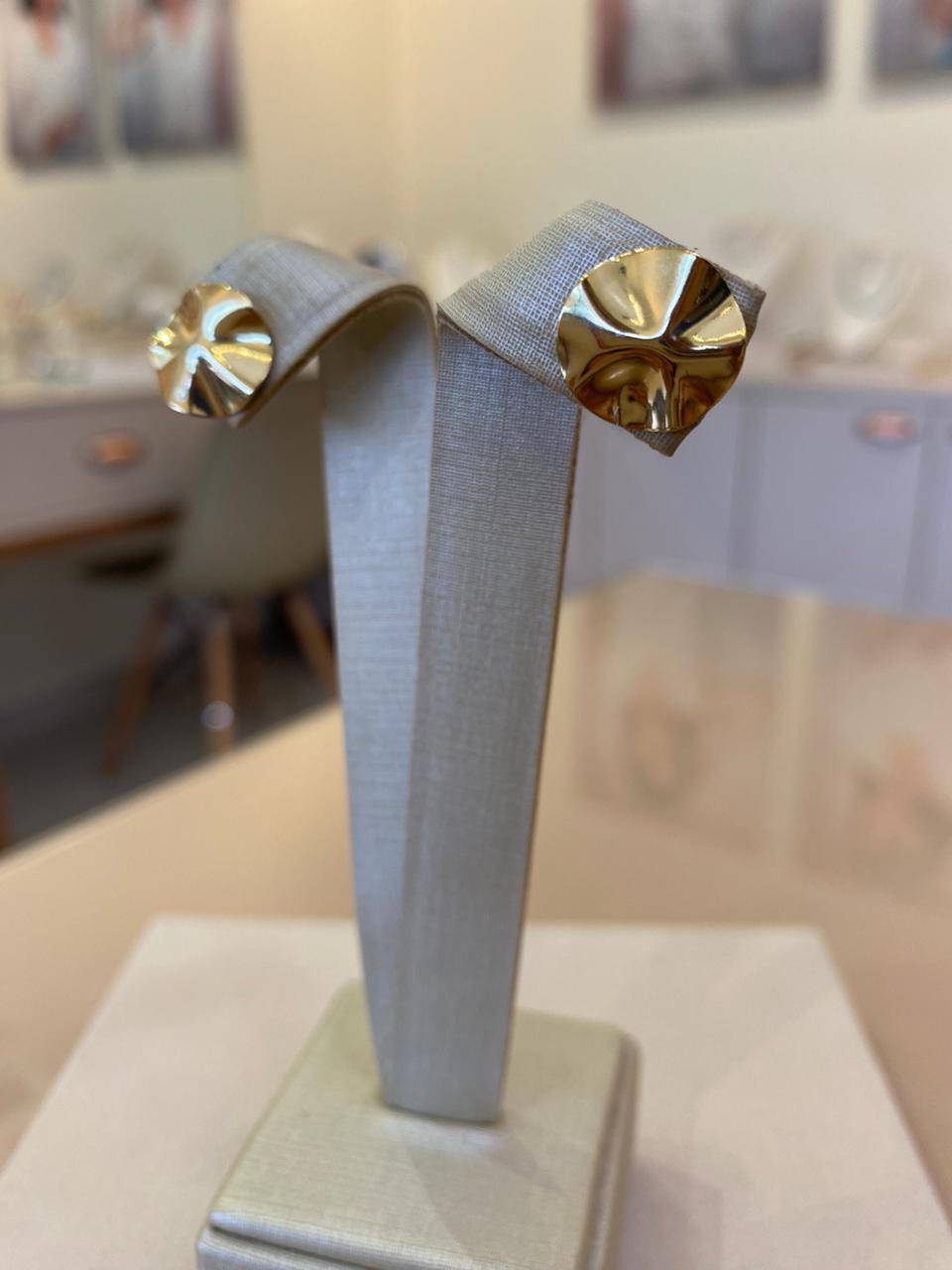 BRINCO BOTÃO MARTELADO MINI