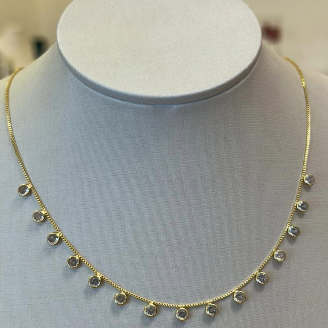 CHOKER PONTOS DE LUZ REDONDOS