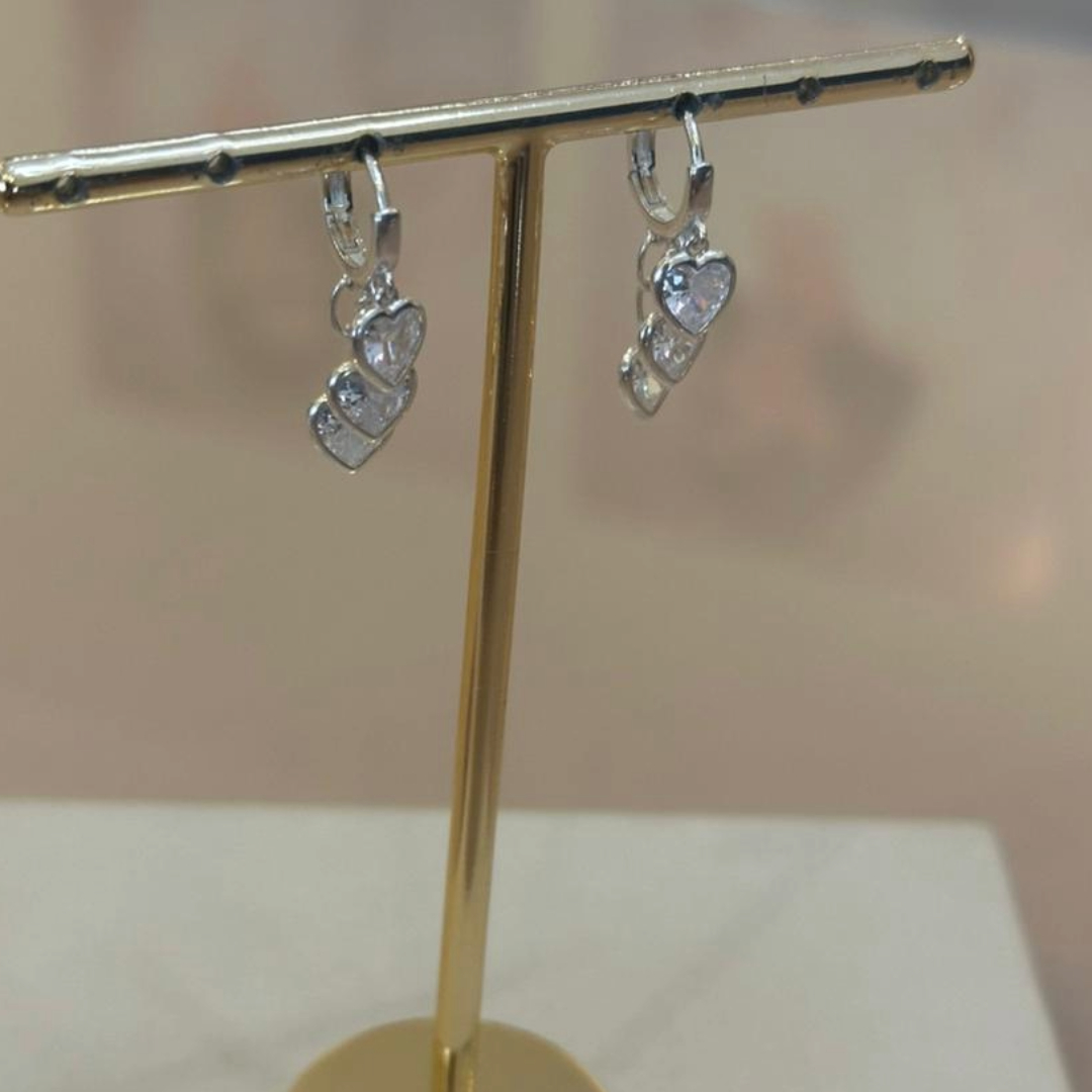 ARGOLA PRATA CLICK CORAÇÕES