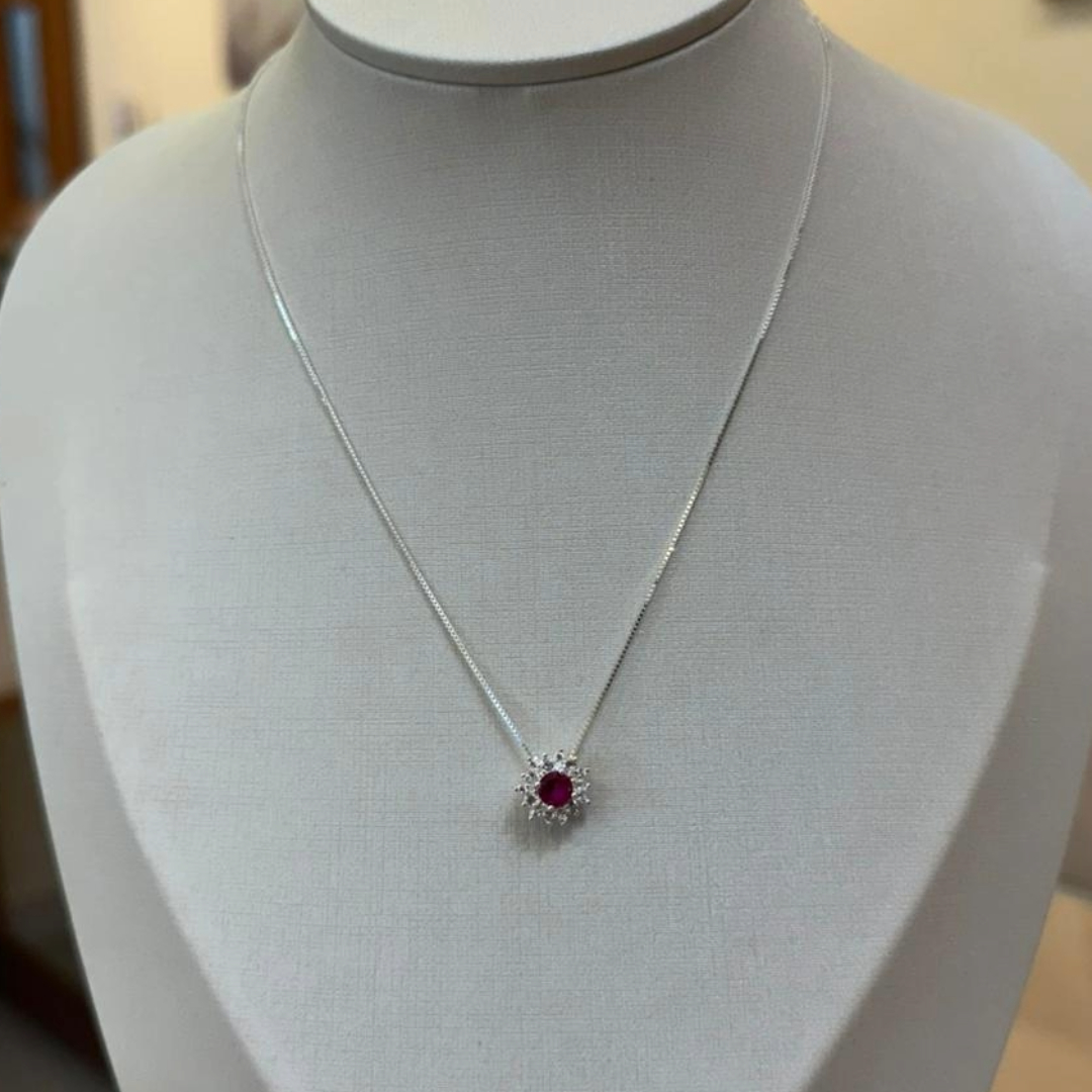 CONJUNTO PRATA REDONDO PINK