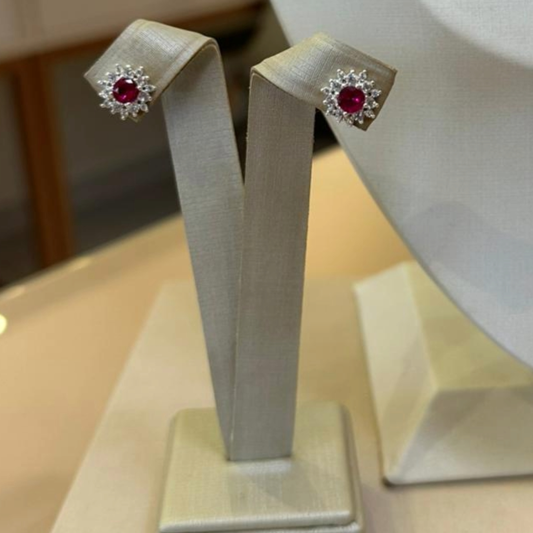 CONJUNTO PRATA REDONDO PINK