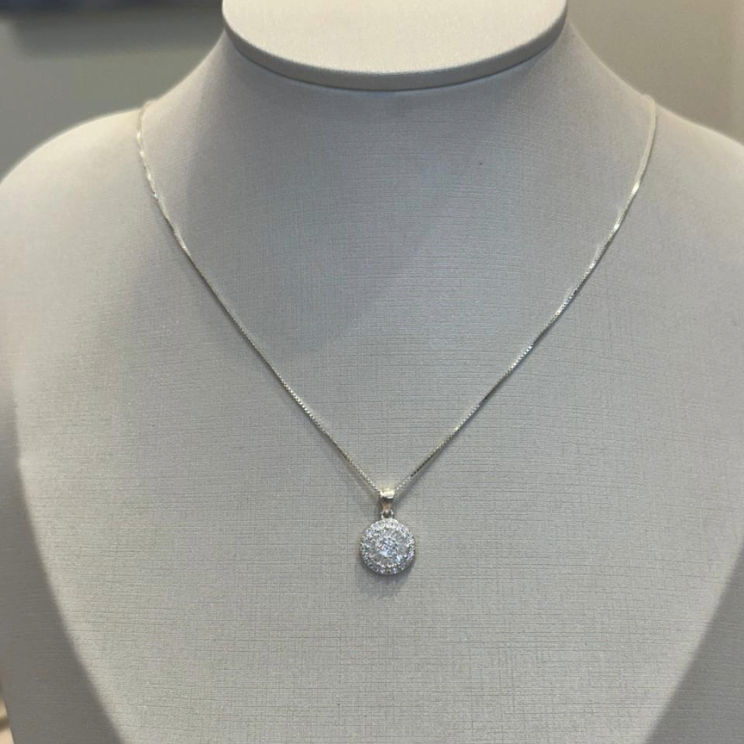 CONJUNTO PRATA PIZZA CRAVEJADO