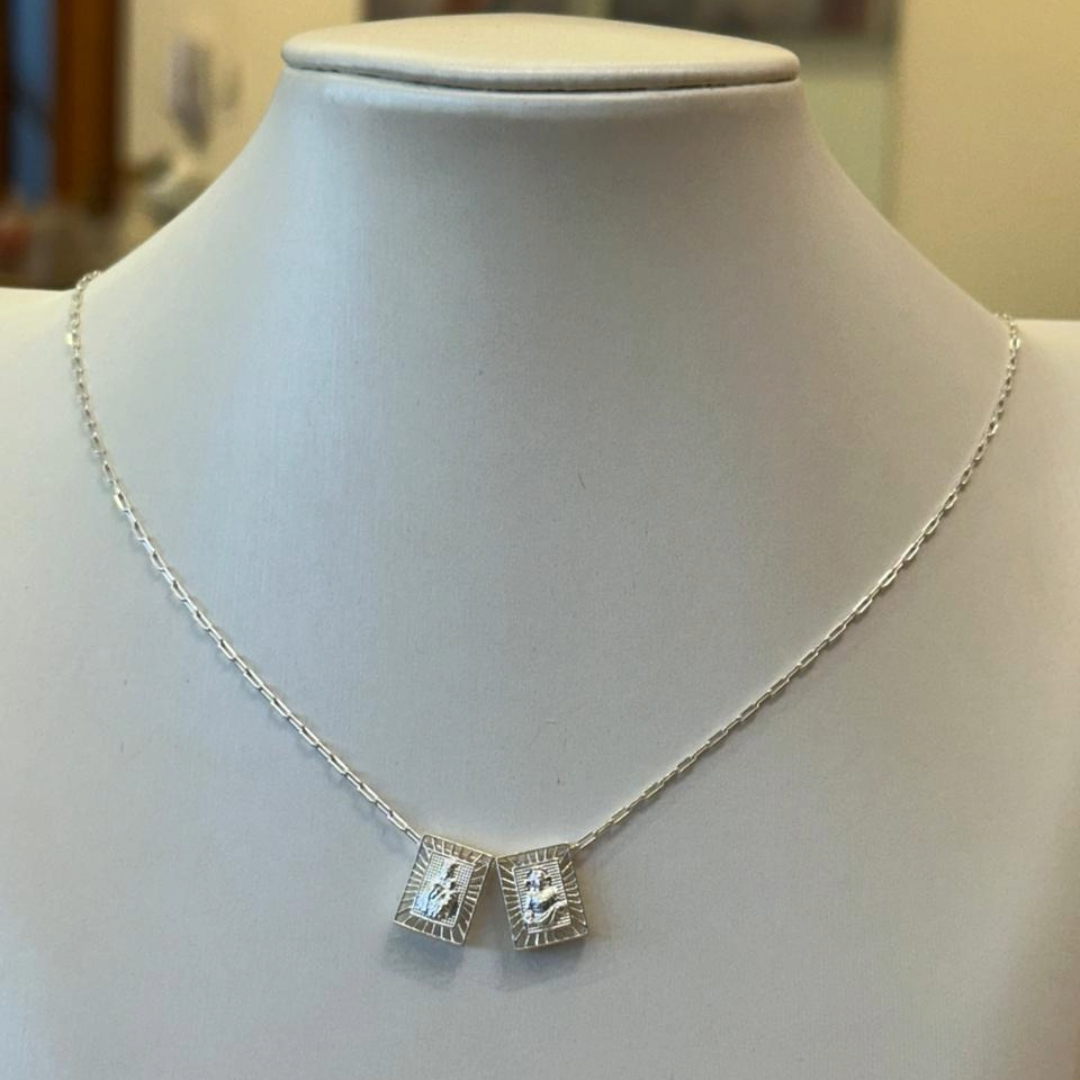 ESCAPULÁRIO PRATA CARTIER NOSSA SENHORA DO CARMO