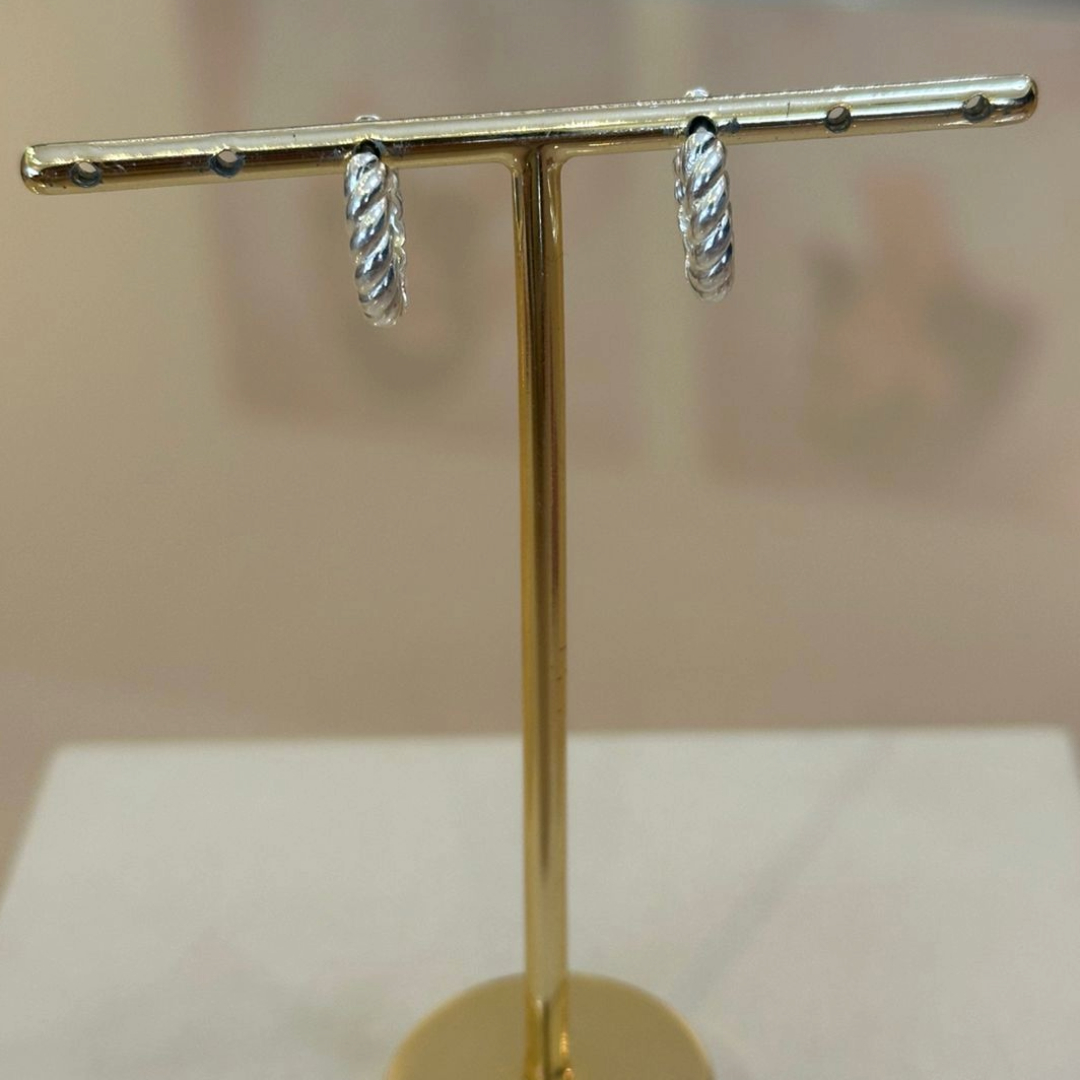 ARGOLA PRATA TORCIDA G