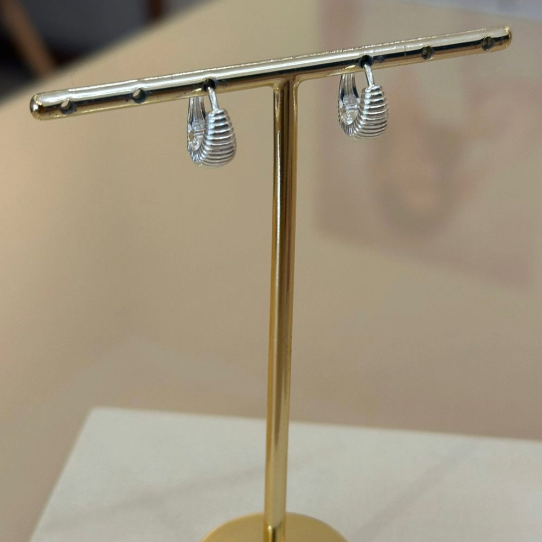 ARGOLA PRATA RISCADA M