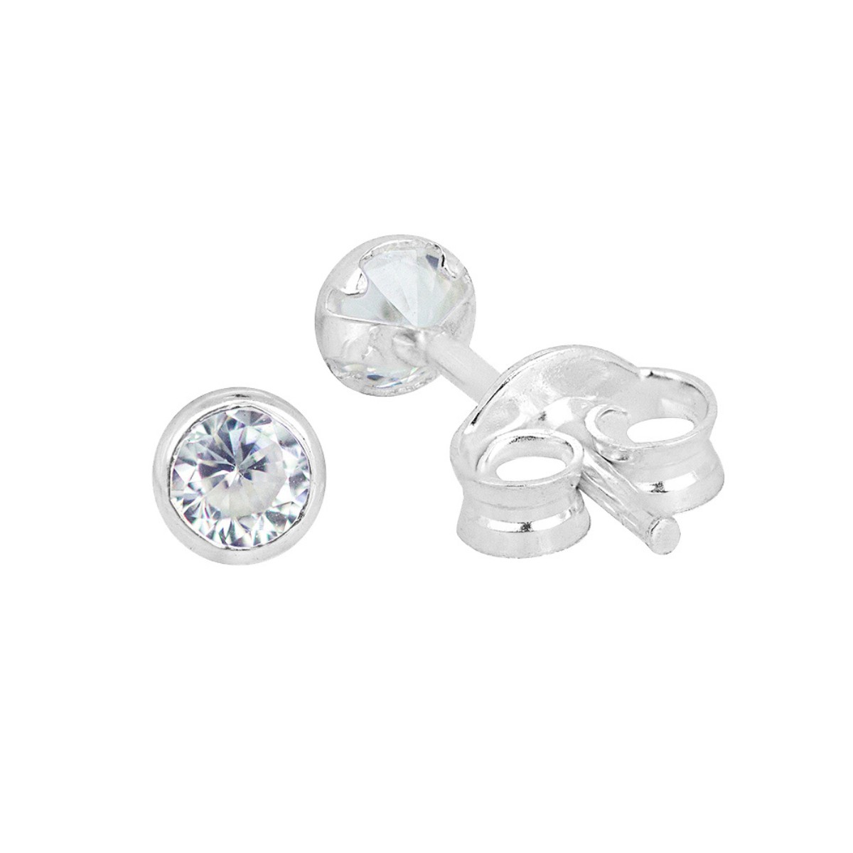 BRINCO PEQUENO P925 3MM PONTO LUZ ZIRCONIA REDONDA