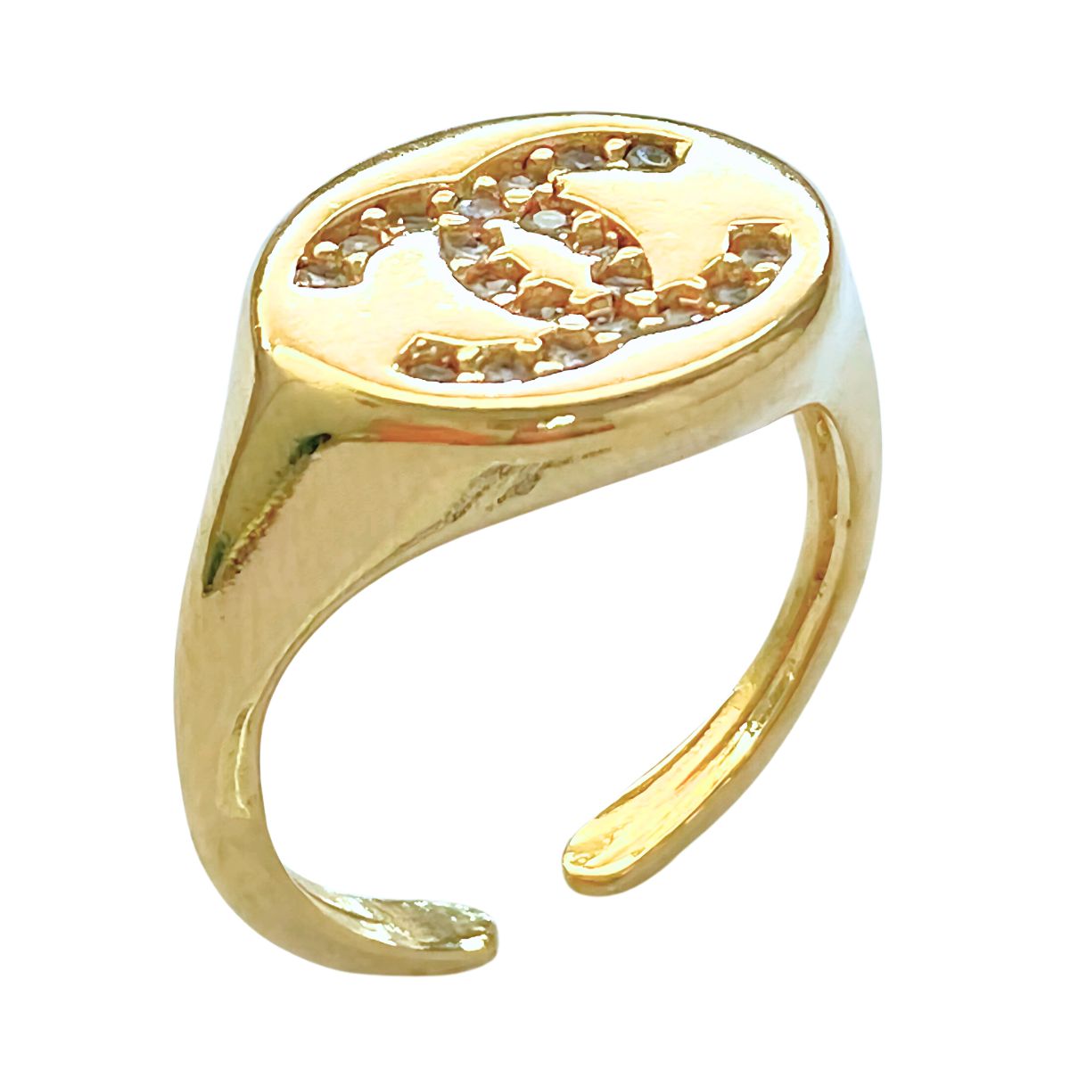 ANEL FALANGE DOUBLE C ZIRCONIA