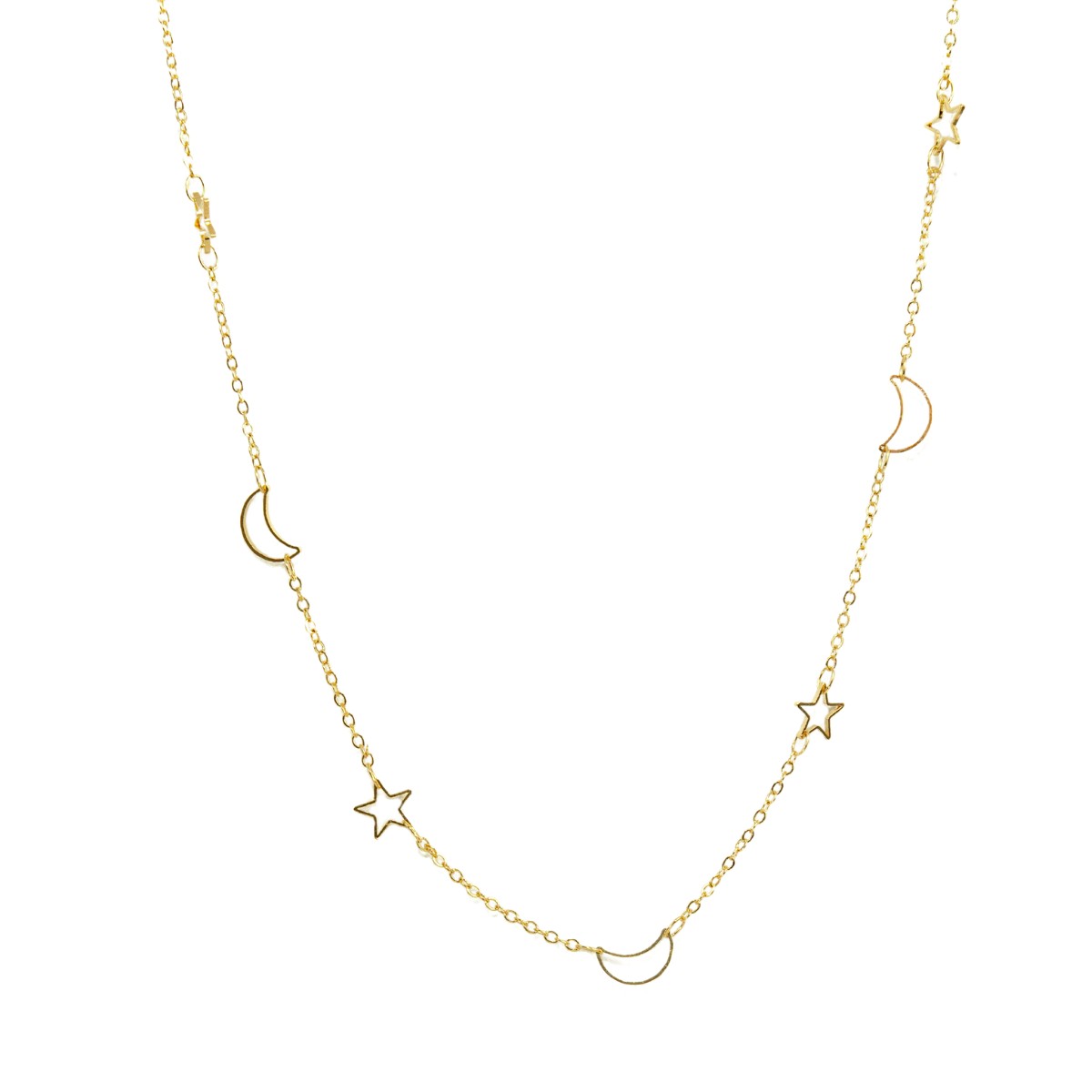 CHOKER ESTRELA E LUA VAZADA