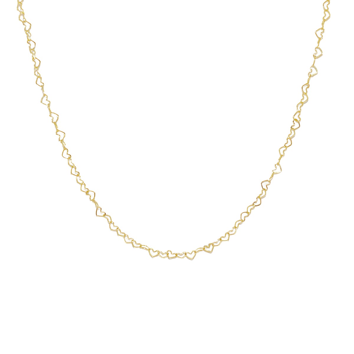 CHOKER CORAÇÃO M VAZADO 40CM COM EXTENSOR