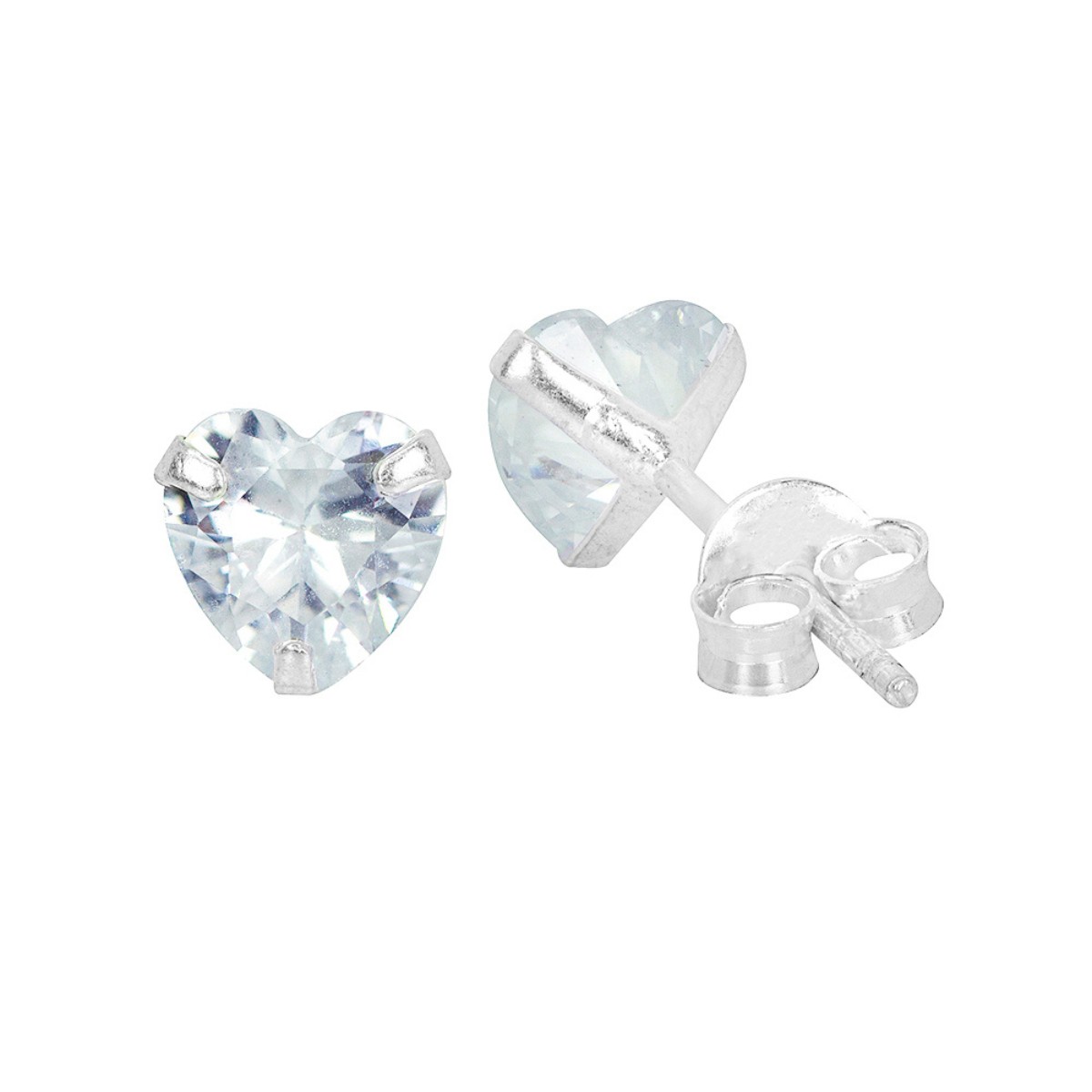 BRINCO PEQUENO P925 CORAÇAO ZIRCONIA CRISTAL 4MM 3 GARRA