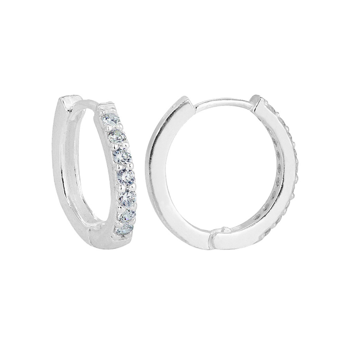 ARGOLA P925 CLICK FIO QUADRADO ZIRCÔNIA CRISTAL MÉDIA 1,3CM
