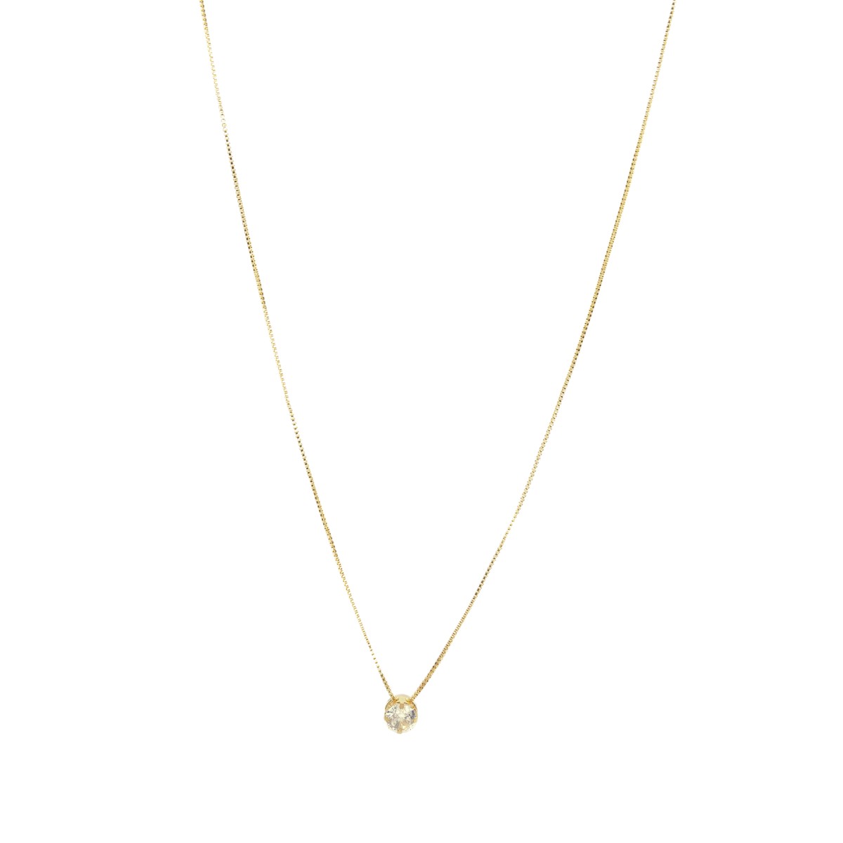 GARGANTILHA VENEZIANA COM UM PONTO DE LUZ REDONDO CRISTAL 6MM