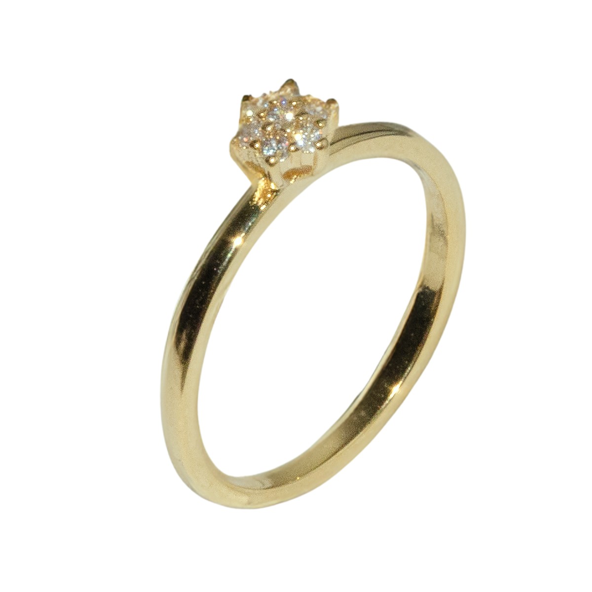 ANEL CHUVEIRINHO FLOR CRAVEJADO CRISTAL
