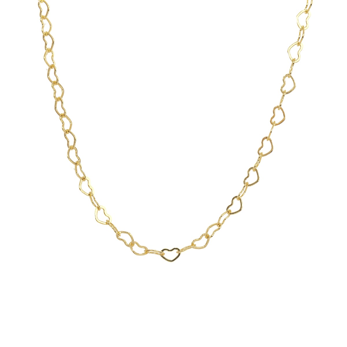 CHOKER CORAÇÃO GG VAZADO 40CM SEM EXTENSOR