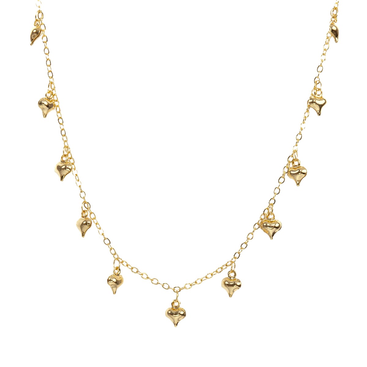 CHOKER COM ACESSORIO DE CORAÇAO EMBAOLADINHO LISO