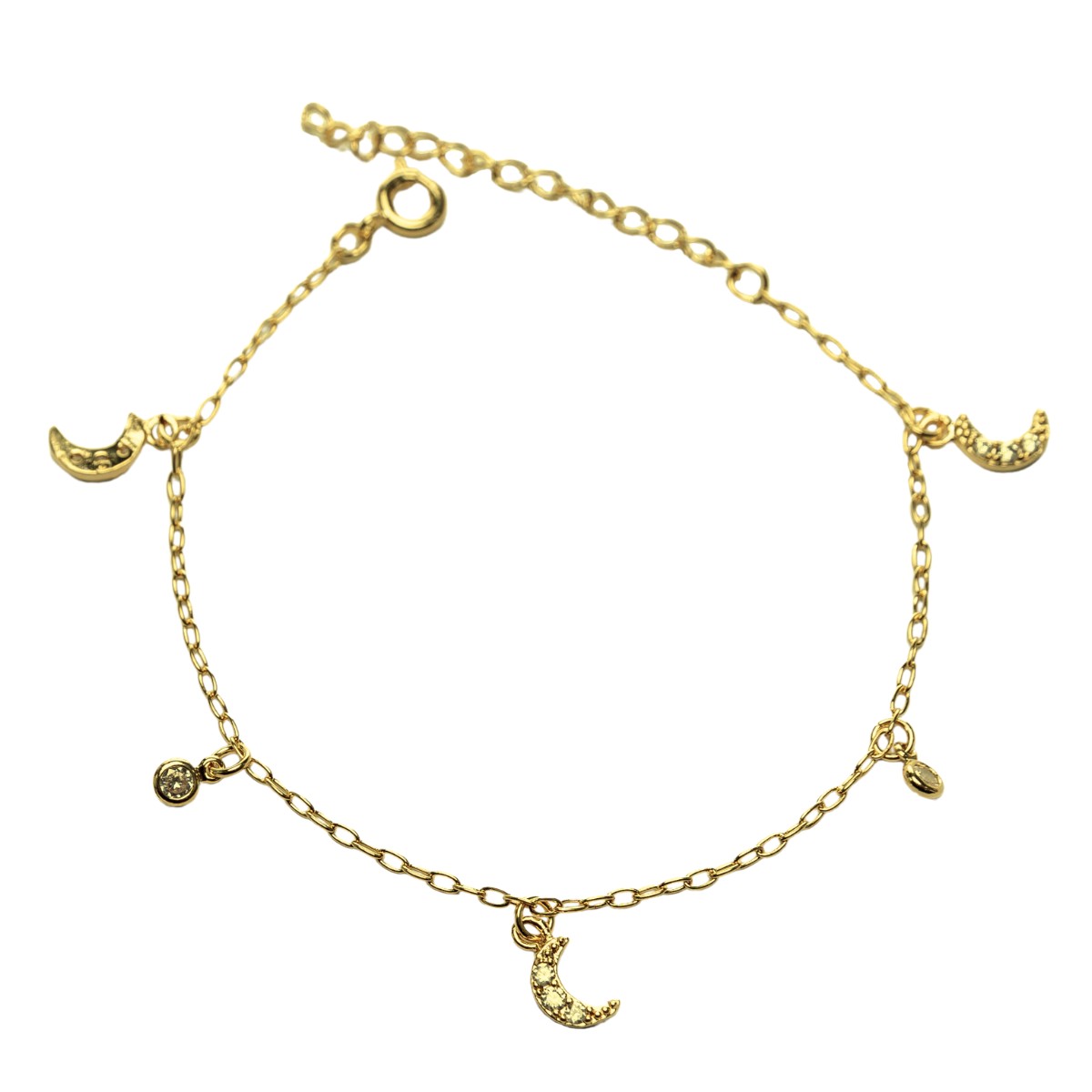 PULSEIRA 3 LUA CRAVEJADA E 2 PEDRINHA CARTIE