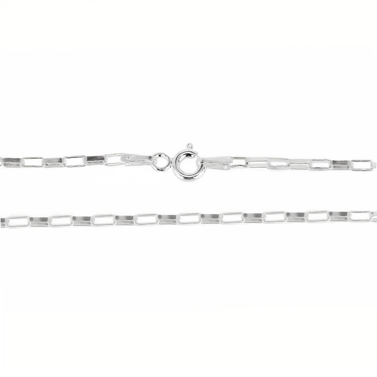 GARGANTILHA P925 CARTIE MODELO TIJOLINHO FIO 1MM 45CM