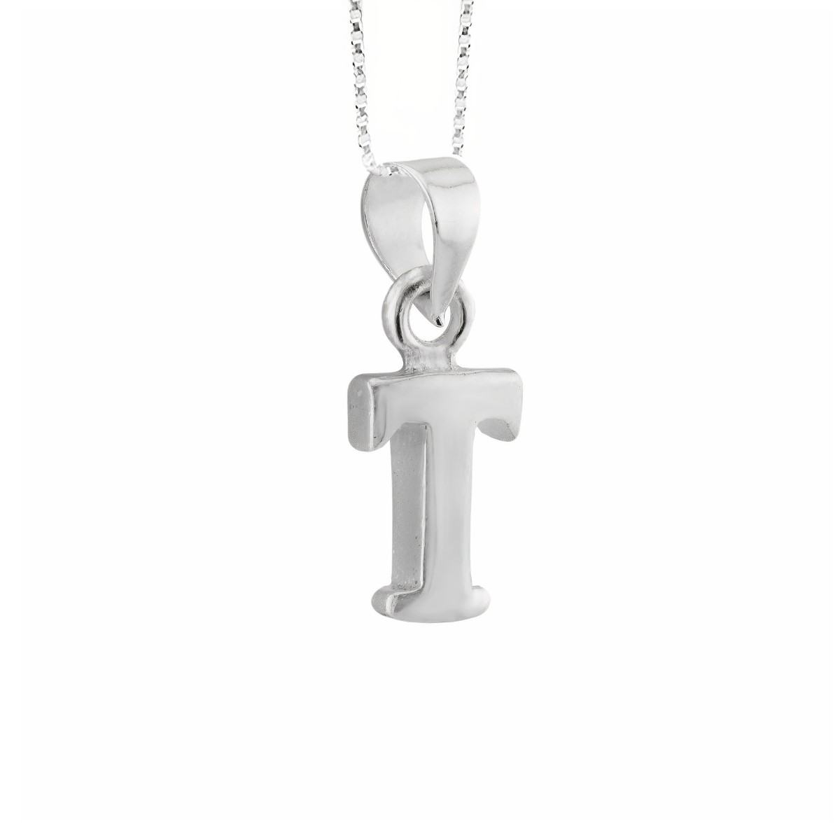PINGENTE P925 LETRA T LISA 1X1CM