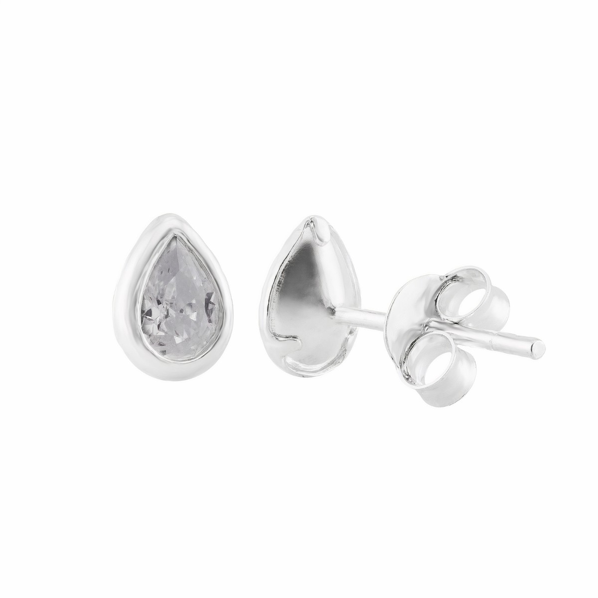 BRINCO PEQUENO P925 4MM GOTA ZIRCONIA WHITE