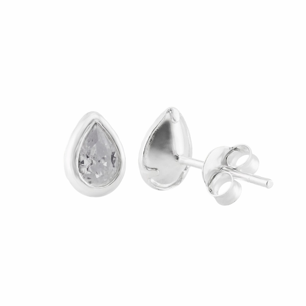 BRINCO PEQUENO P925 6MM GOTA ZIRCONIA WHITE
