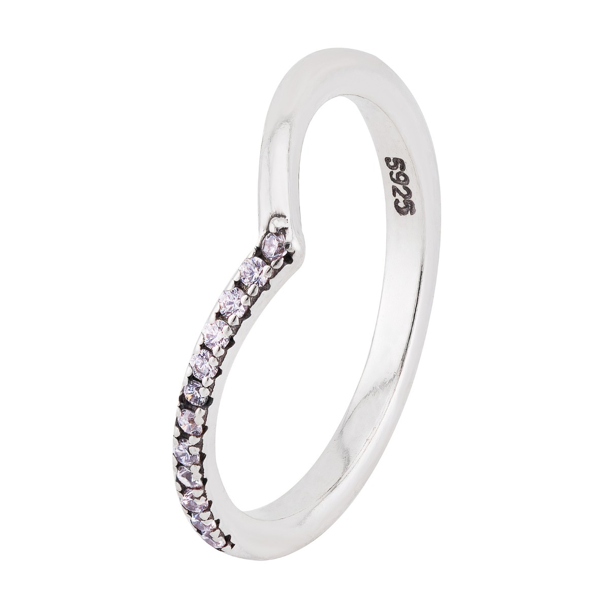 ANEL P925 V CRAVEJADO ZIRCONIA