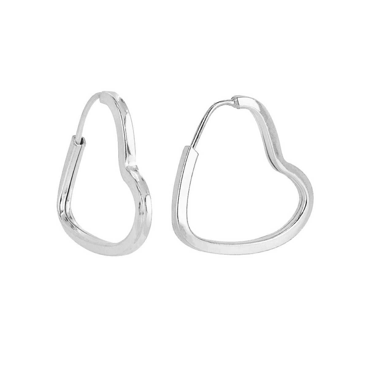 ARGOLA P925 PEQUENA CORAÇAO FIO QUADRADO 1,5CMX1,5CM