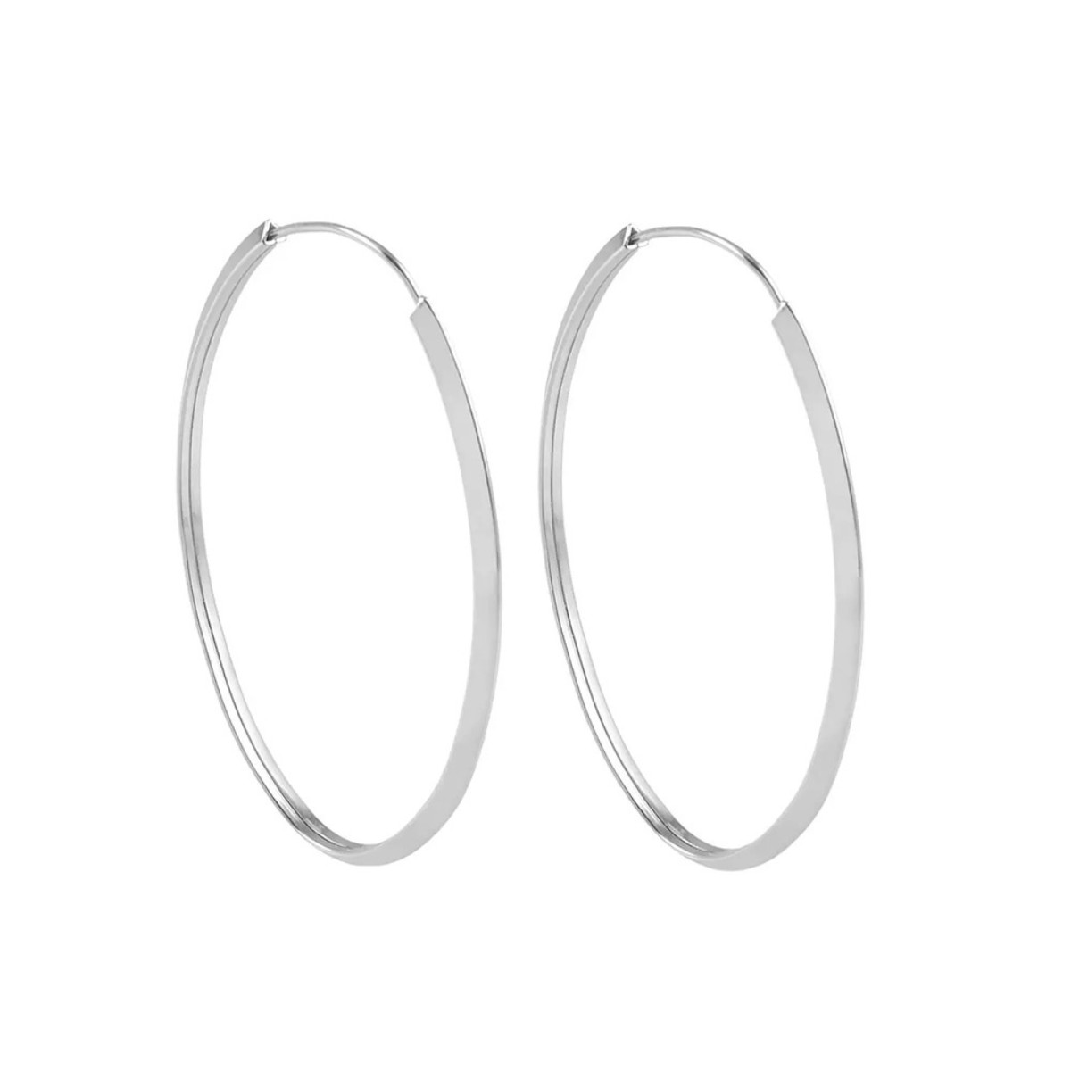 ARGOLA P925 GRANDE REDONDA 3X3CM FIO TRIANGULAR