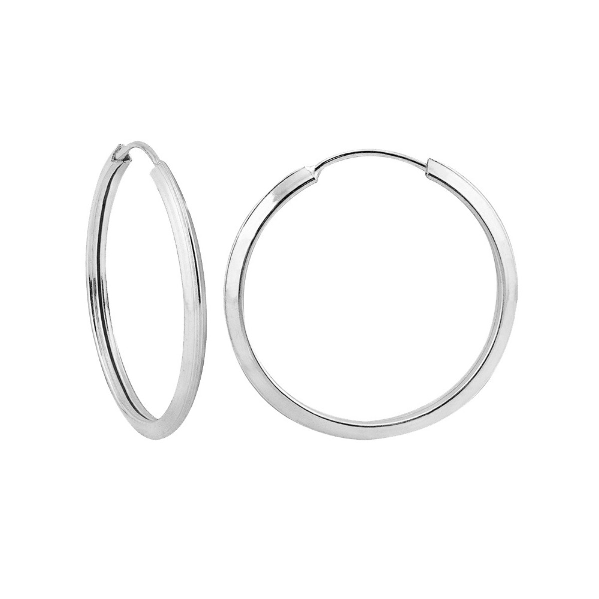 ARGOLA P925 PEQUENA REDONDA 2X2CM FIO TRIANGULAR