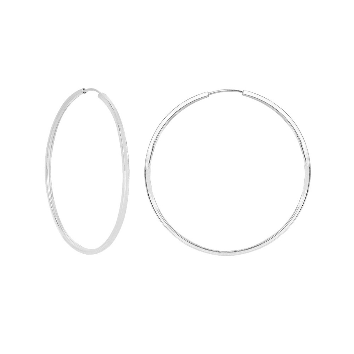 ARGOLA P925 MEDIA REDONDA 2,3CM FIO QUADRADO