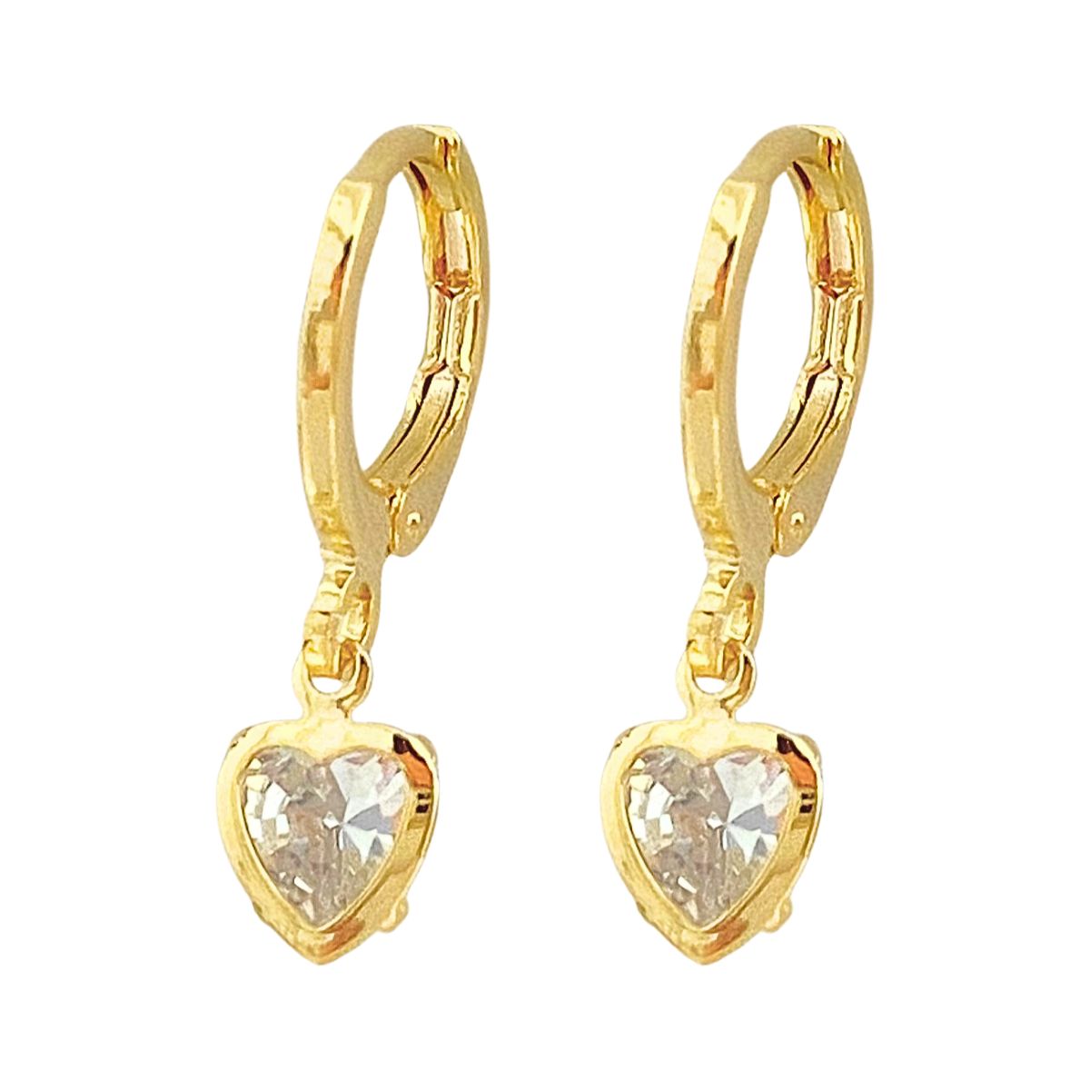 ARGOLA COM PINGENTE 1 CORAÇAO ZIRCONIA