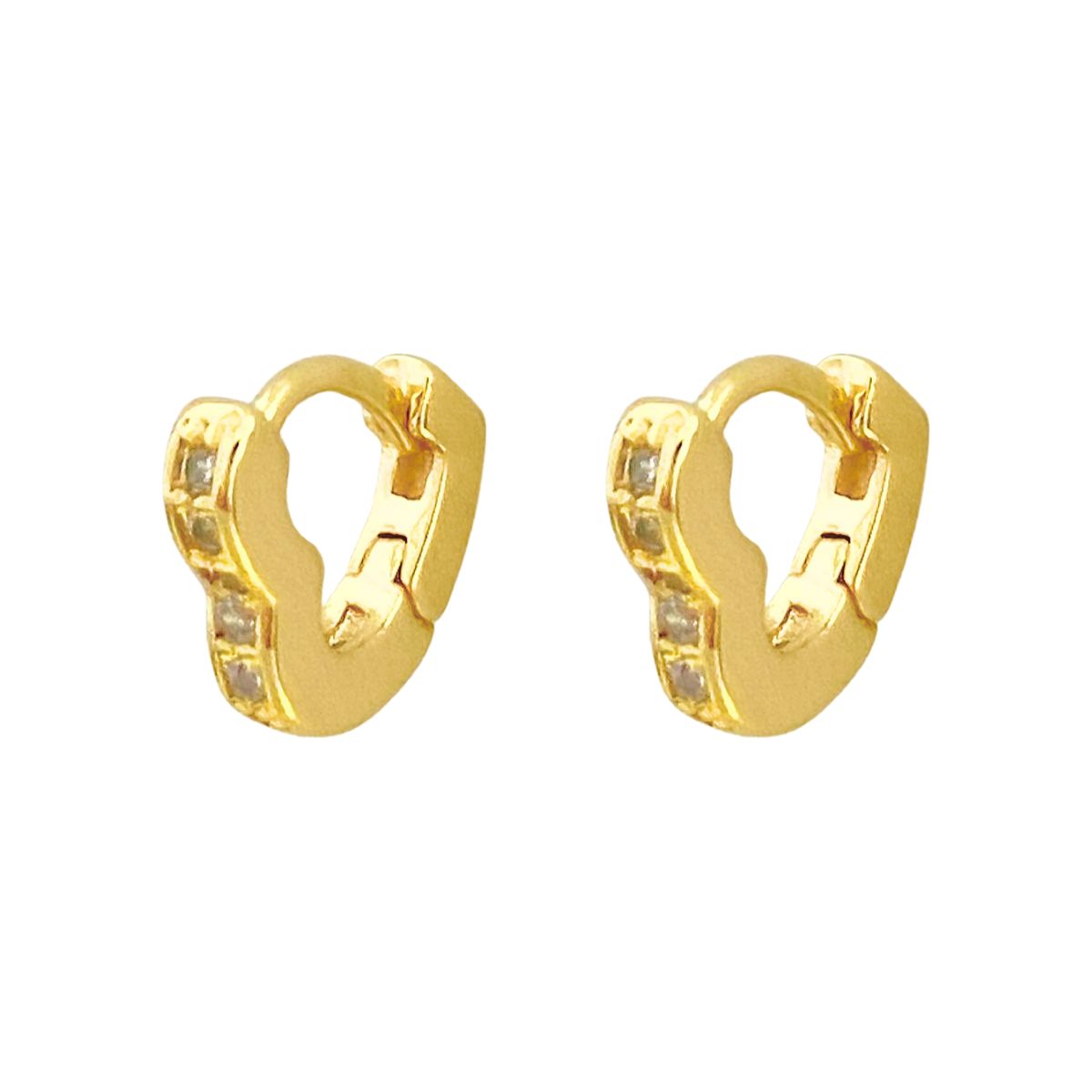ARGOLA CLICK CORAÇÃO CRAVEJADO 10X10MM