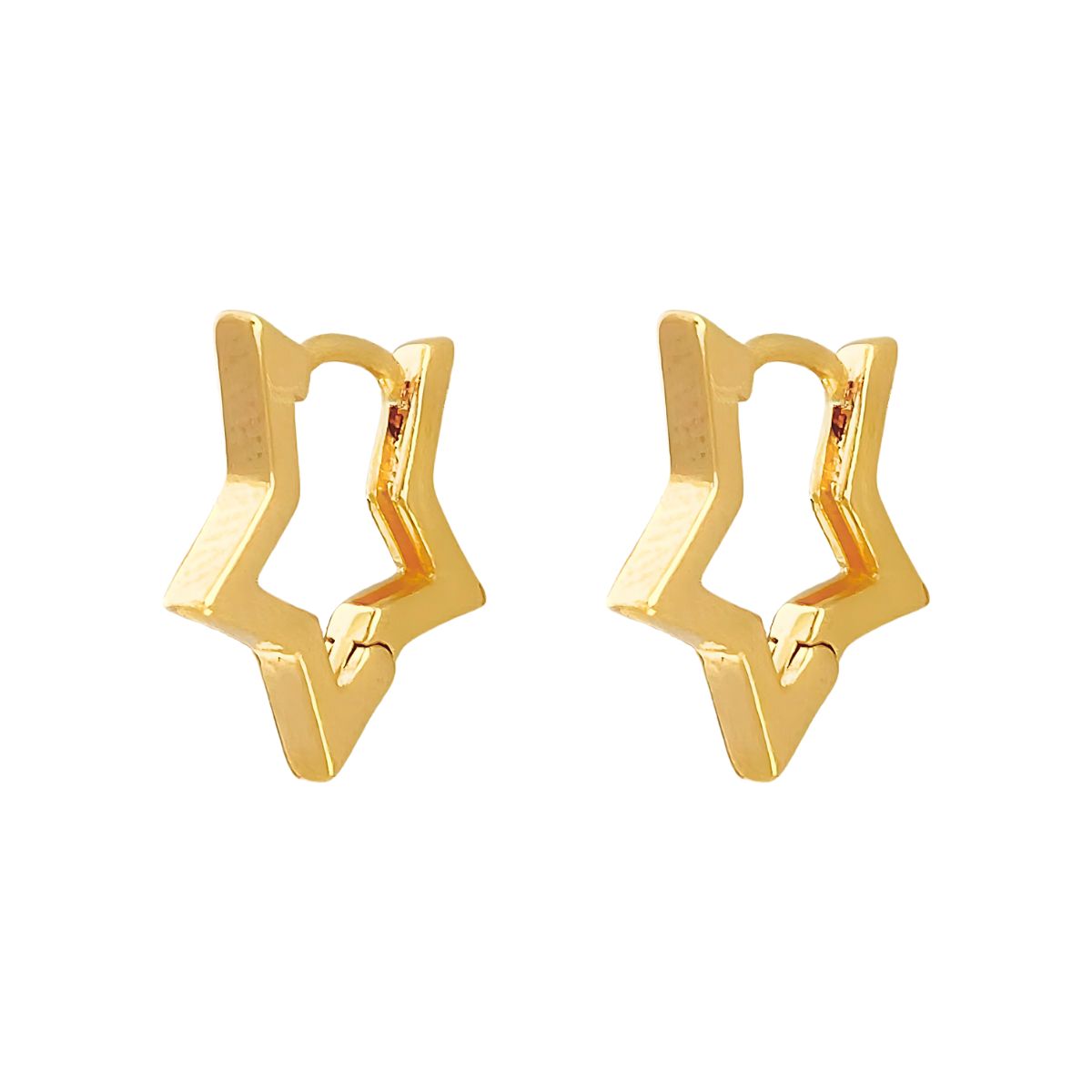 ARGOLA CLICK ESTRELA LISA 14MM FIO QUADRADO