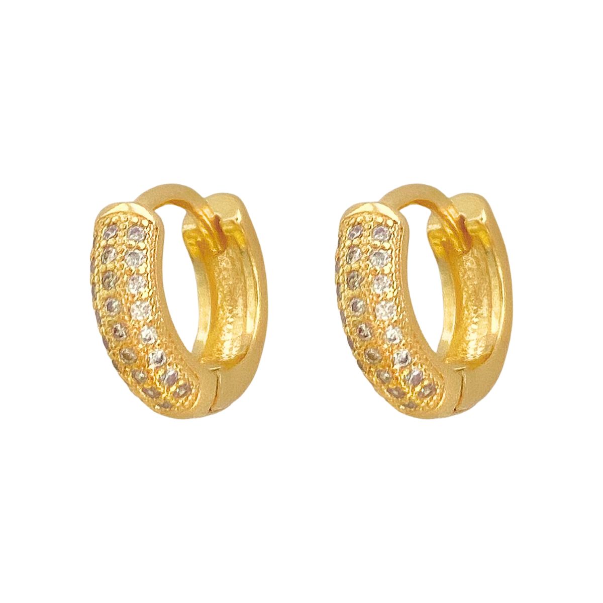 ARGOLA CLICK 3 FILEIRAS CRAVEJADAS 12MM