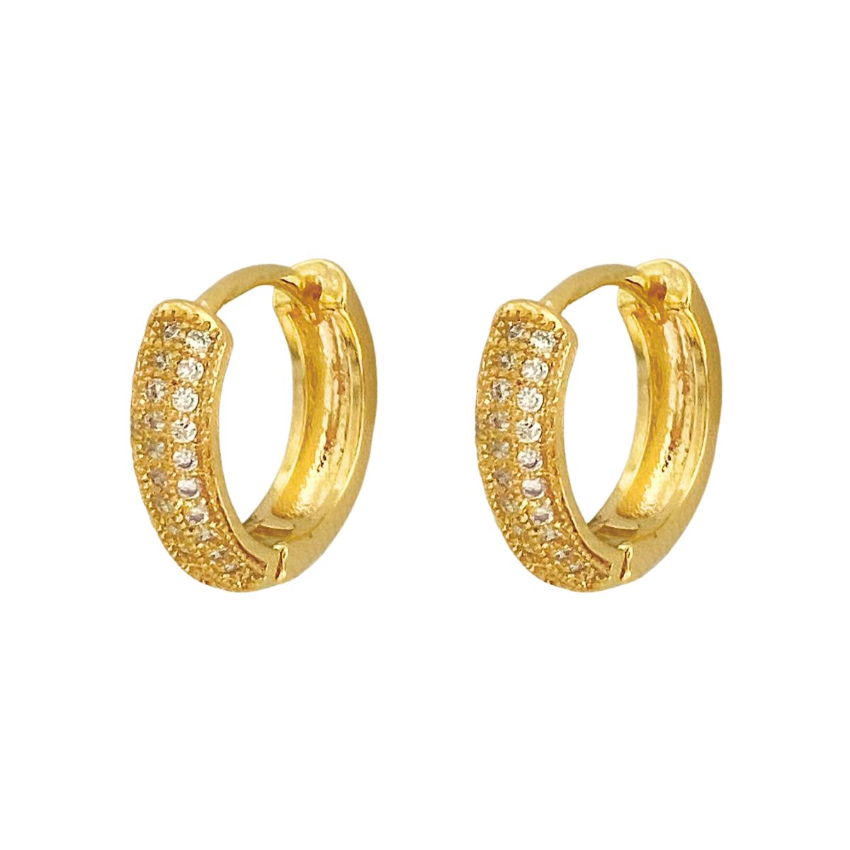 ARGOLA CLICK 3 FILEIRAS CRAVEJADAS 14MM