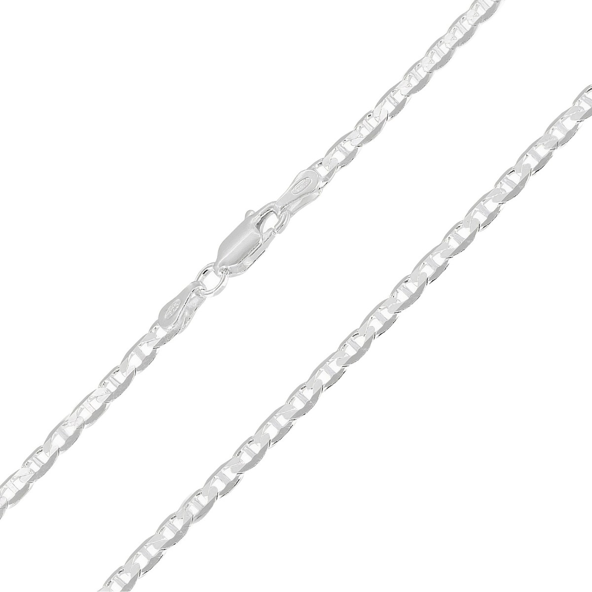 CORRENTE P925 MASCULINA LACRE PIASTRINE FIO 3MM 60CM