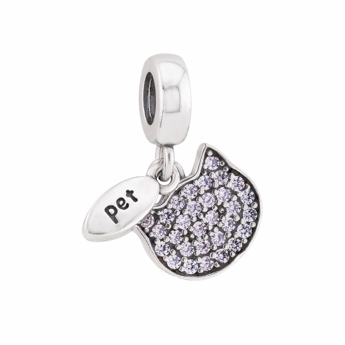 BERLOQUE P925 GATO COM ZIRCONIA WHITE