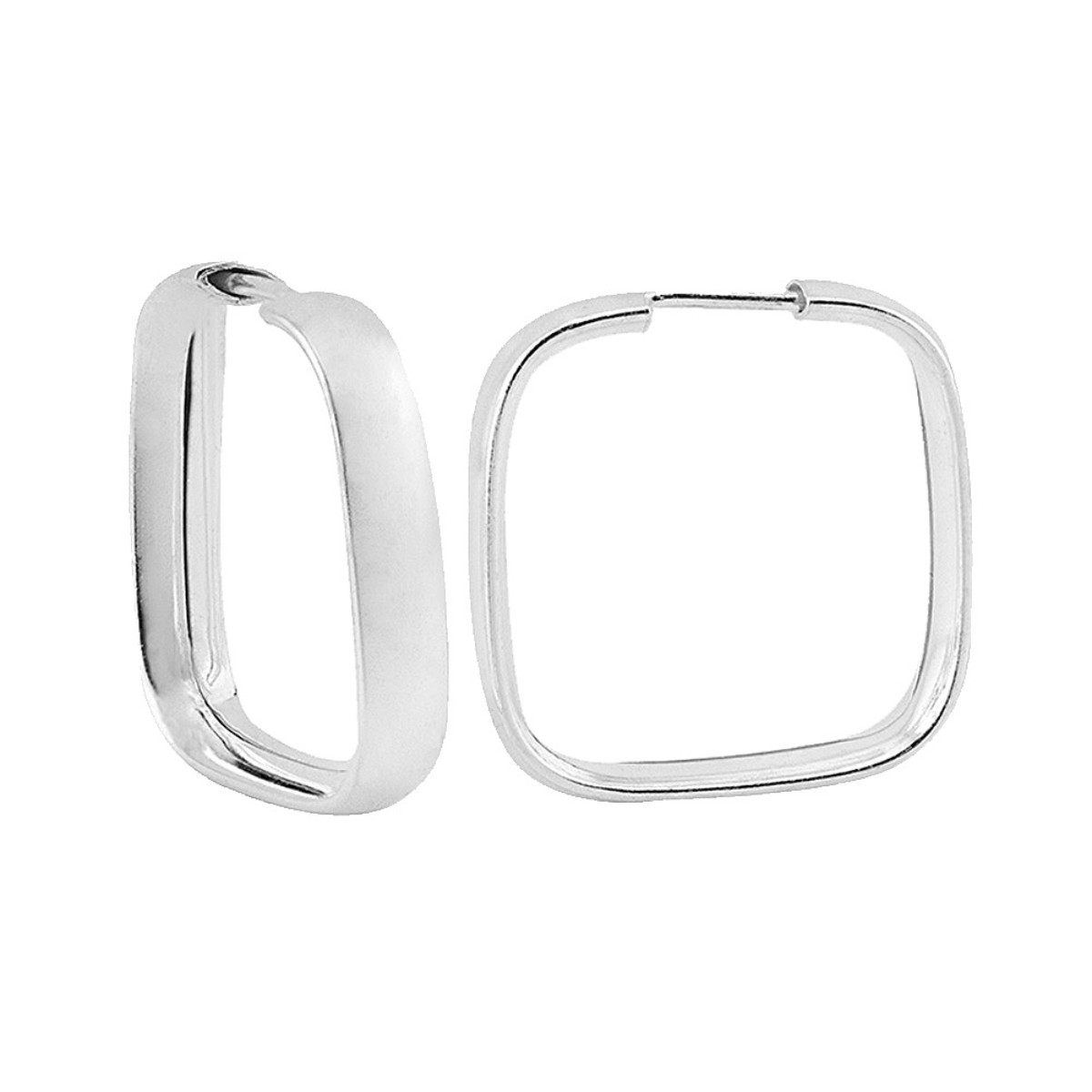 ARGOLA P925 MEDIA QUADRADA 2,5X2,5CM FIO OVAL 4MM