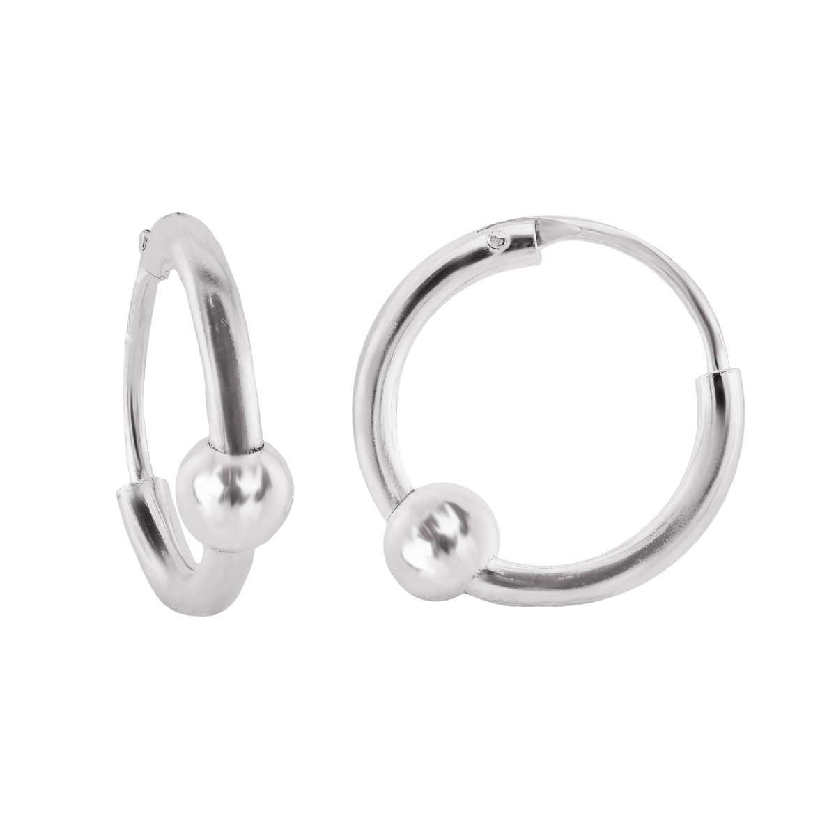 ARGOLA P925 CLICK PEQUENA COM BOLINHA 13MM
