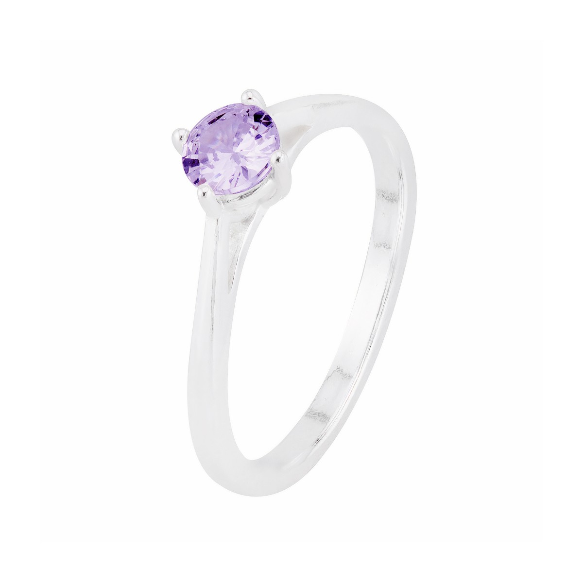 ANEL P925 SOLITÁRIO FORMATURA ZIRCONIA LAVANDA