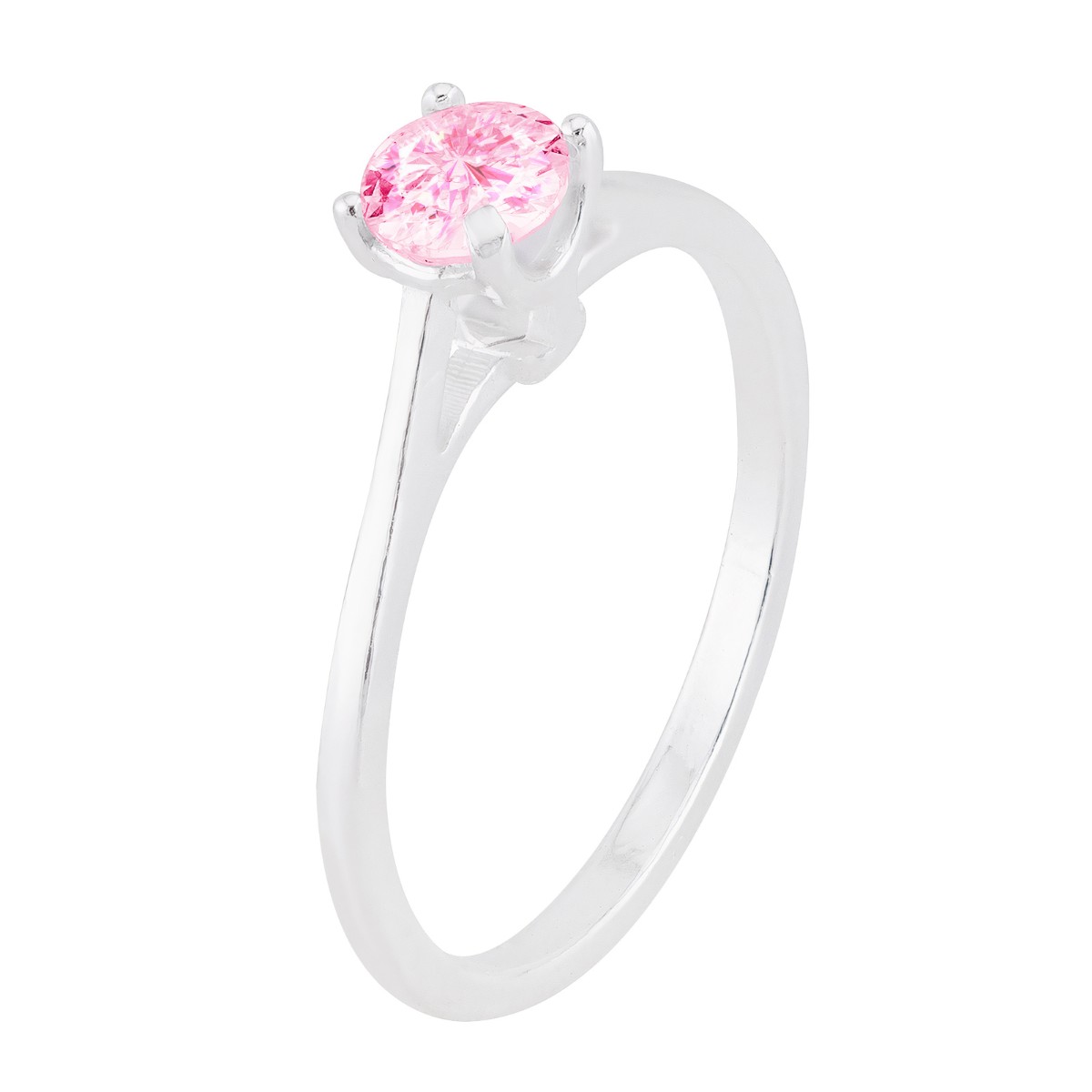 ANEL P925 SOLITÁRIO ZIRCONIA ROSA FORMATURA