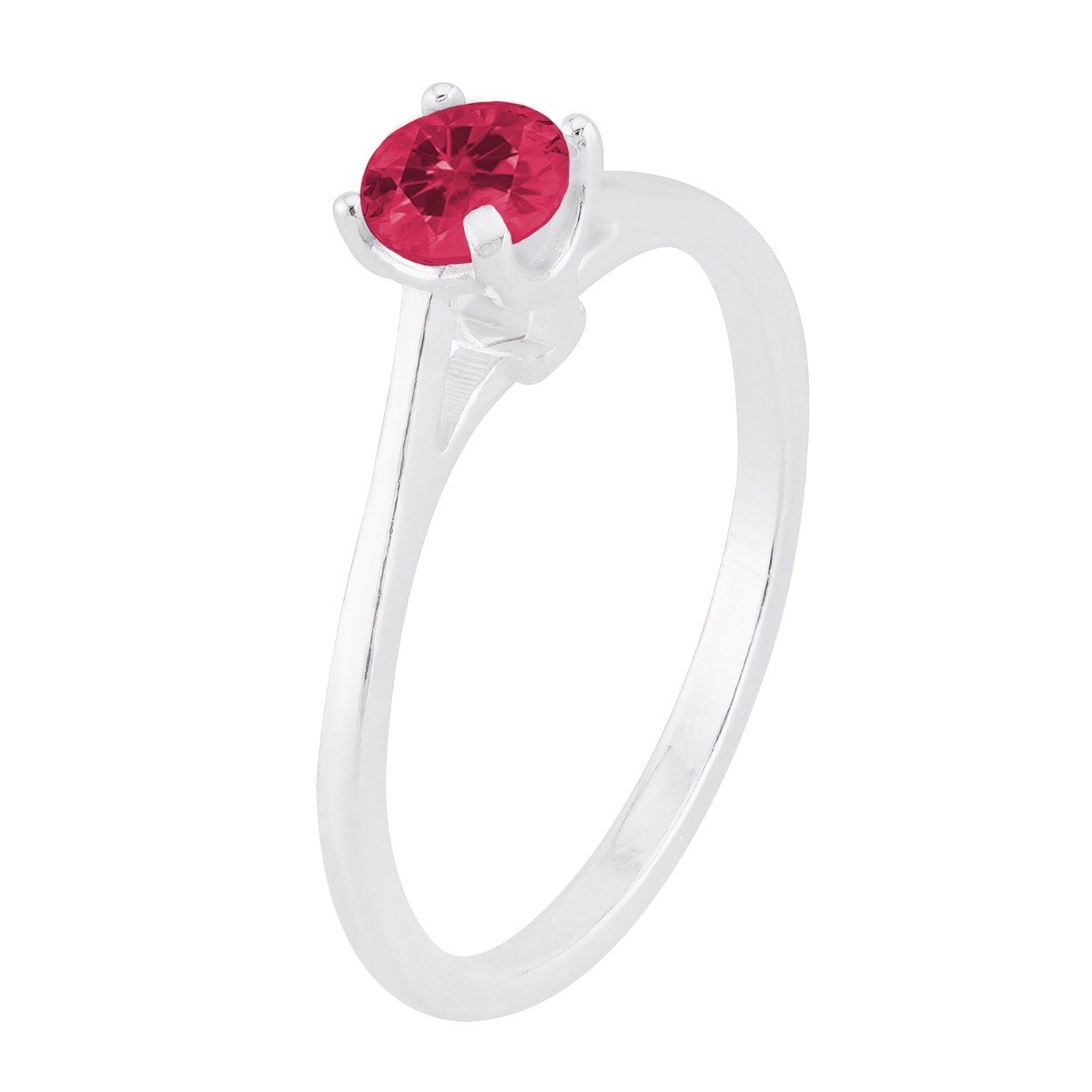 ANEL P925 SOLITÁRIO ZIRCONIA PINK FORMATURA