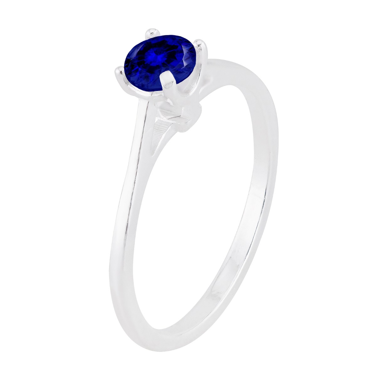 ANEL P925 SOLITÁRIO ZIRCONIA SAFIRA FORMATURA