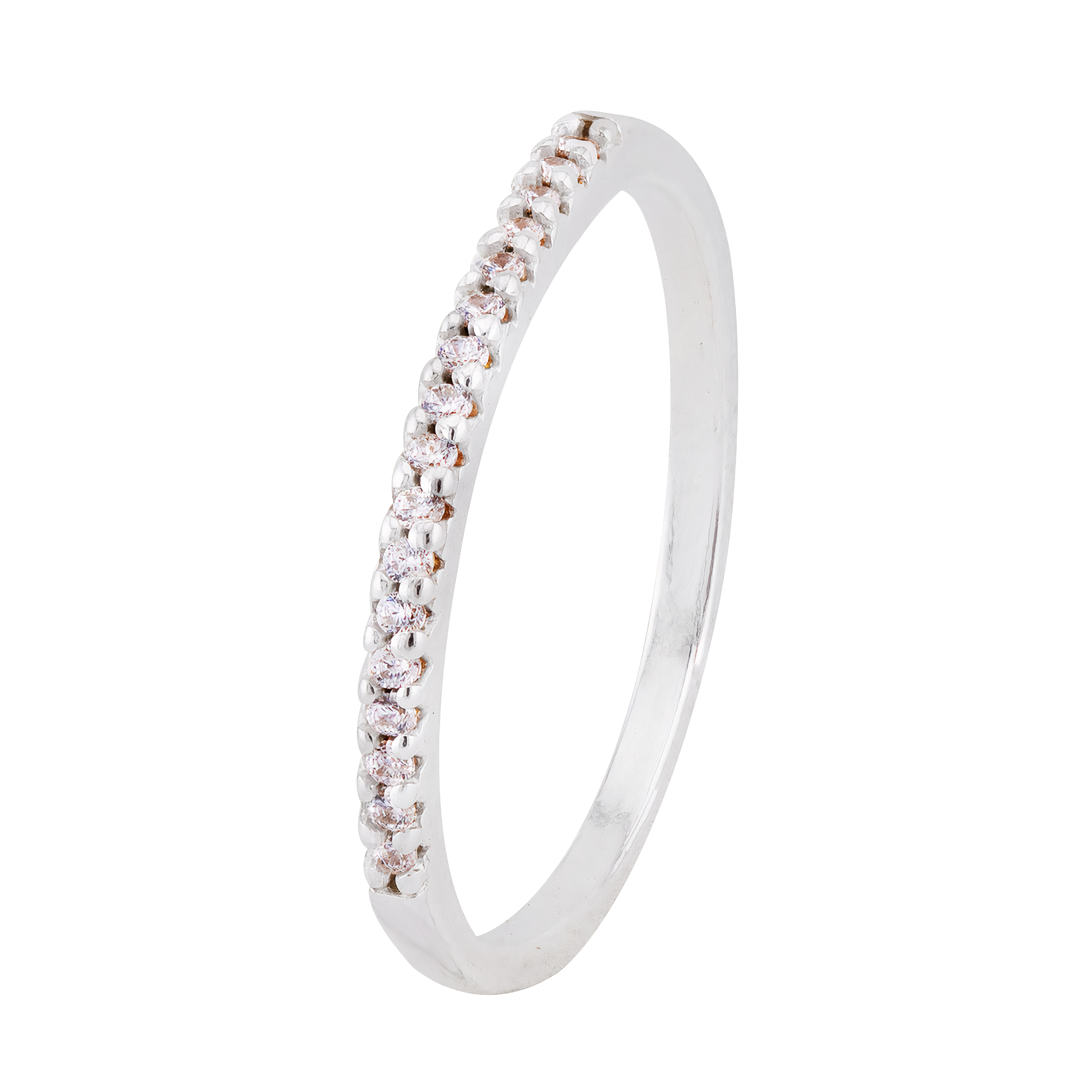ANEL P925 APARADOR MEIA ALIANÇA CRAVEJADA ZIRCONIA CRISTAL 1MM